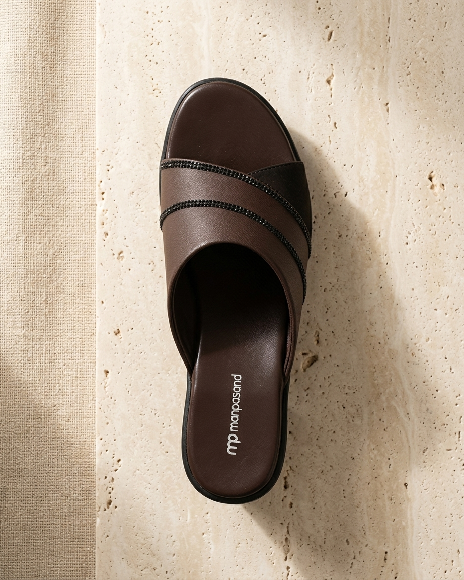 Manpasand Women's Casual Slippers | Synthetic Leather | Brown | MP353