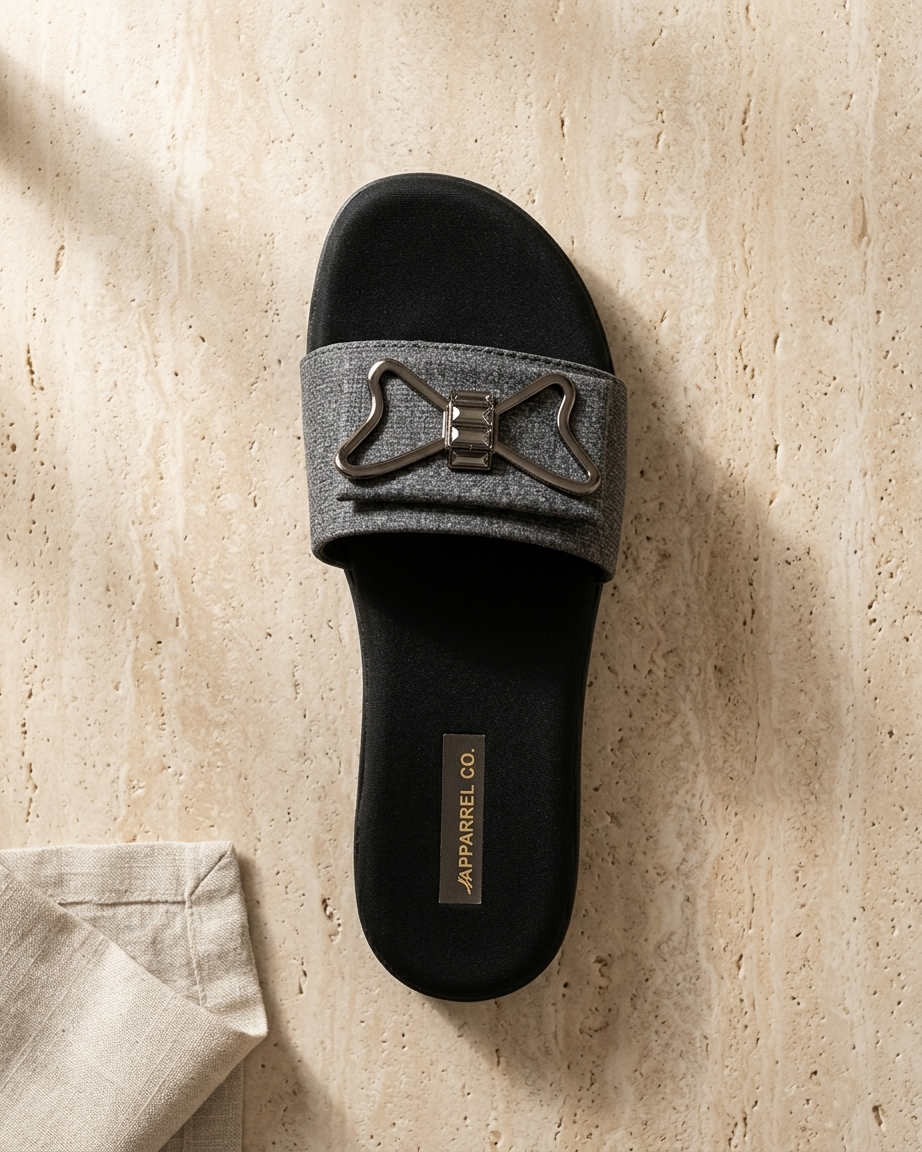 Manpasand Women's Casual Slippers | Synthetic Leather | Golden Metal | MP375