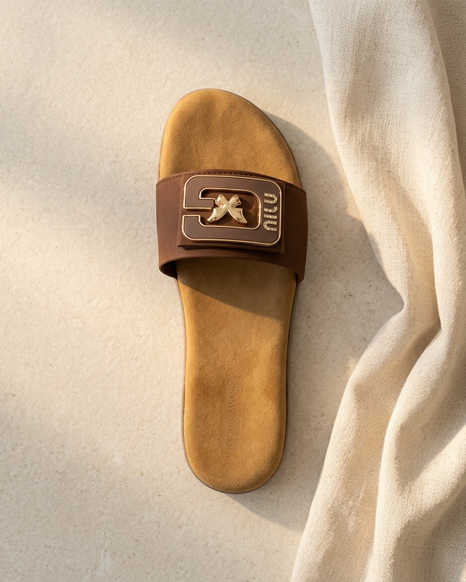 Manpasand Women's Casual Slippers | Synthetic Leather | Dark Copper | MP128