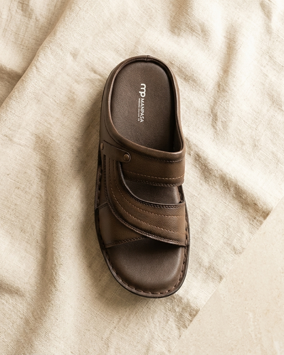 Manpasand Men's Formal Sandal | Synthetic Leather | Brown | B69