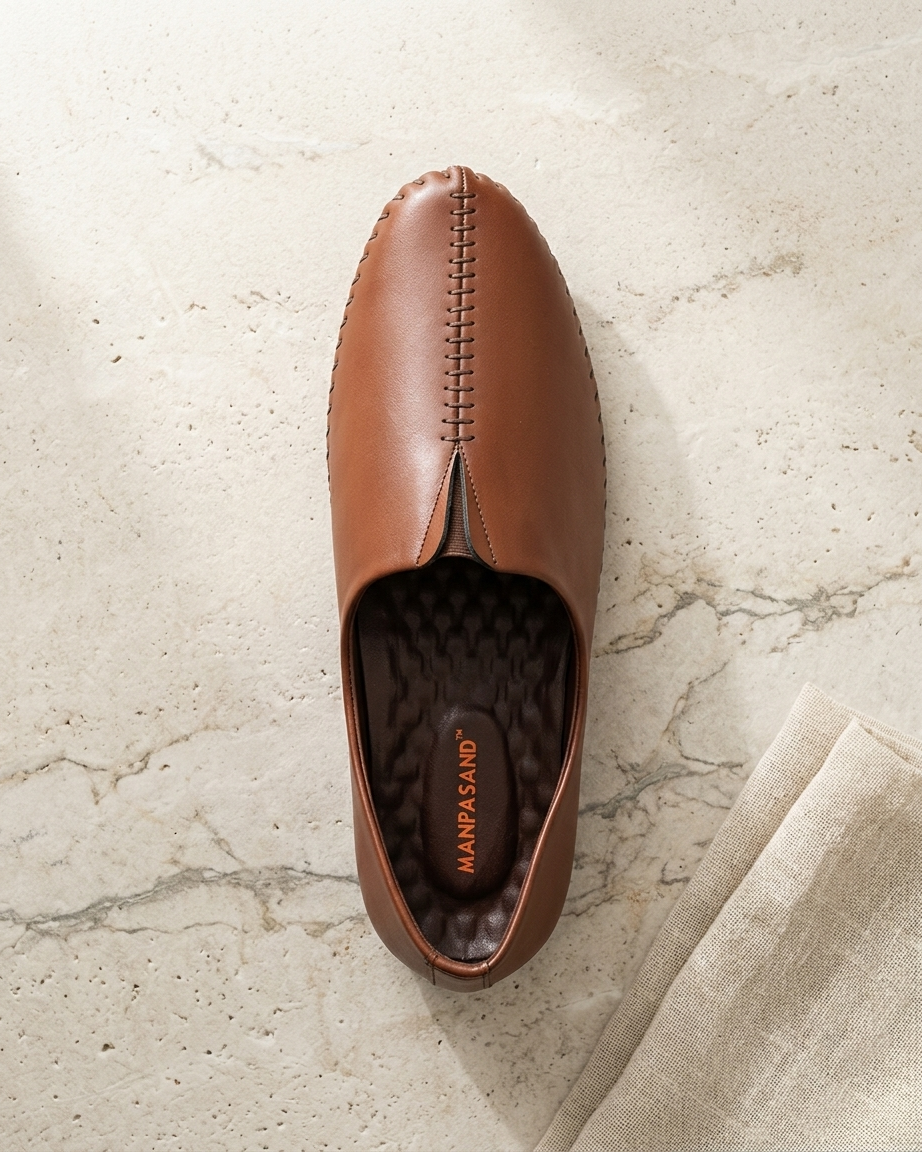 Manpasand Men's Casual Shoes | Synthetic Leather | Tan | SKU-103