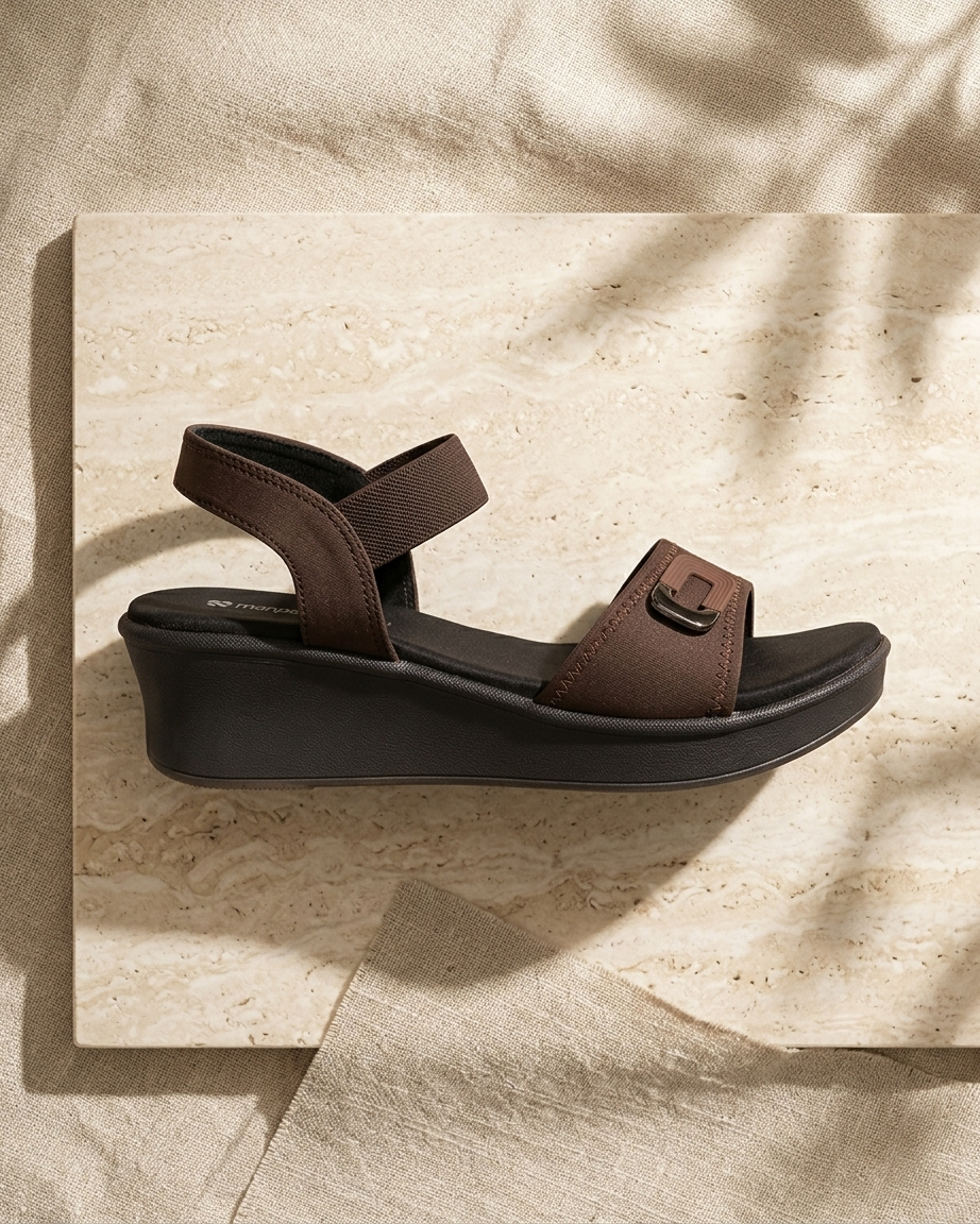 Manpasand Women's Casual Sandal | Synthetic Leather | Brown | MP368