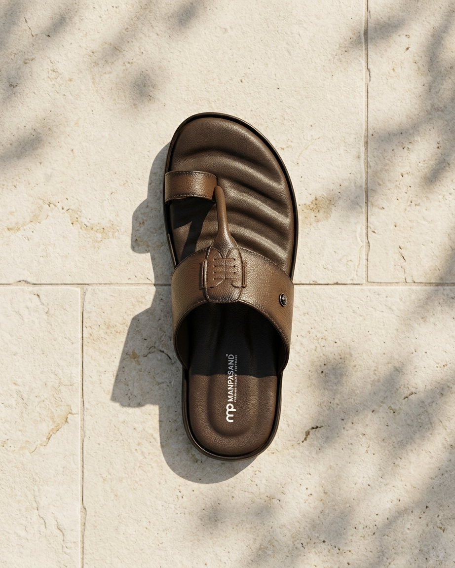 Manpasand Men's Casual Slippers | Synthetic Leather | Brown | UPTRAND