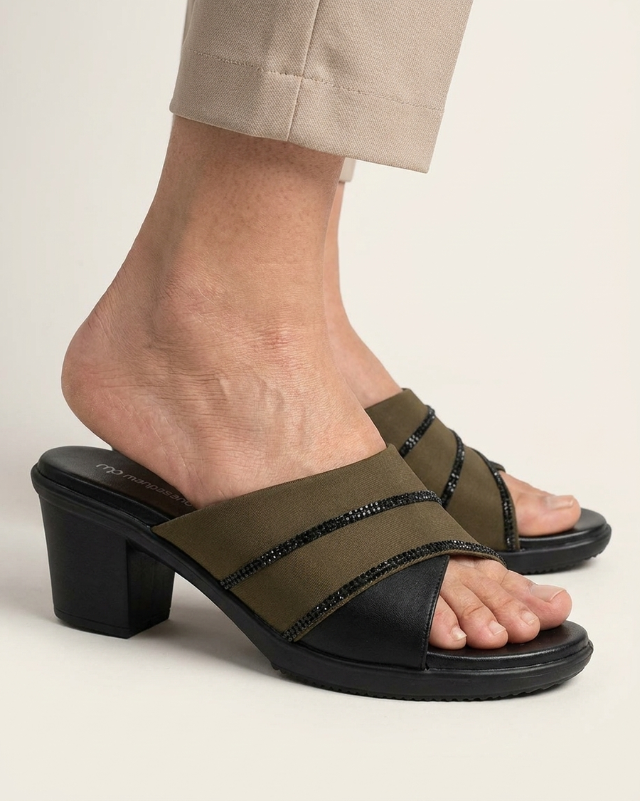 Manpasand Women's Casual Slippers | Synthetic Leather | Mehandi | MP355