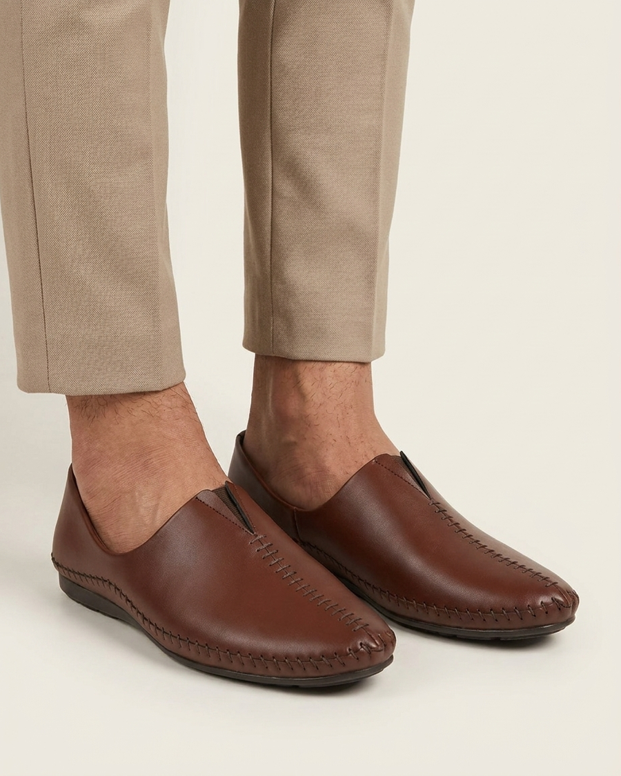 Manpasand Men's Casual Shoes | Synthetic Leather | Tan | SKU-103