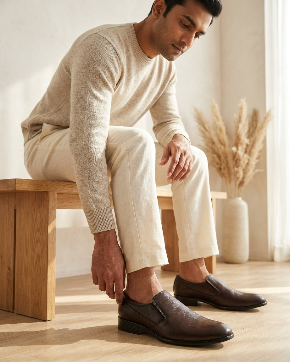 Manpasand Men's Casual Loafer | Suede | Brown | KFC1