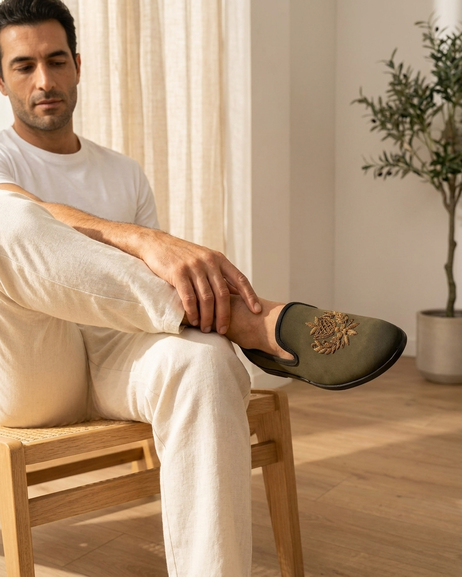 Manpasand Men's Casual Loafer | Synthetic Leather | Mehndi | ALFA01