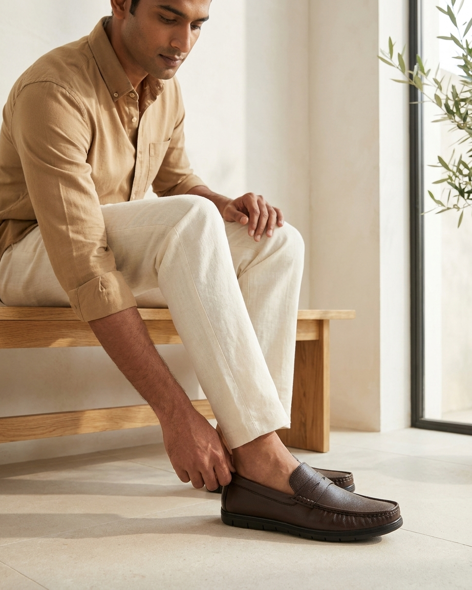 Manpasand Men's Casual Loafer | Synthetic Leather | Brown | ACTIVE