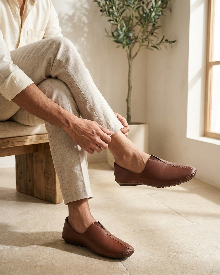 Manpasand Men's Casual Shoes | Synthetic Leather | Tan | SKU-103
