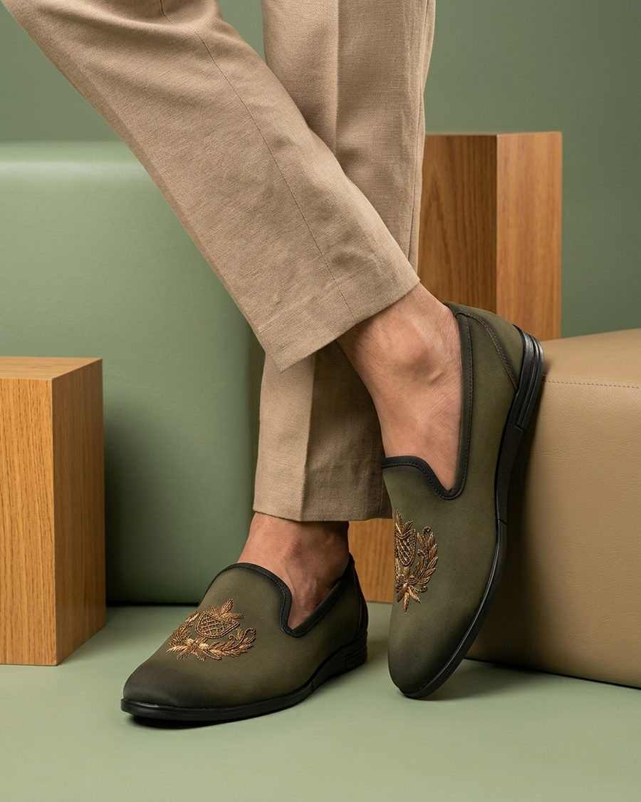 Manpasand Men's Casual Loafer | Synthetic Leather | Mehndi | ALFA01