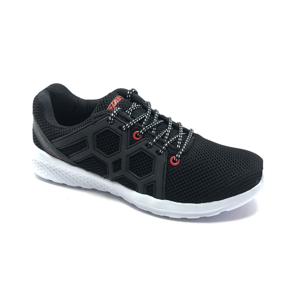 Sparx men's black 2025 and red running shoes