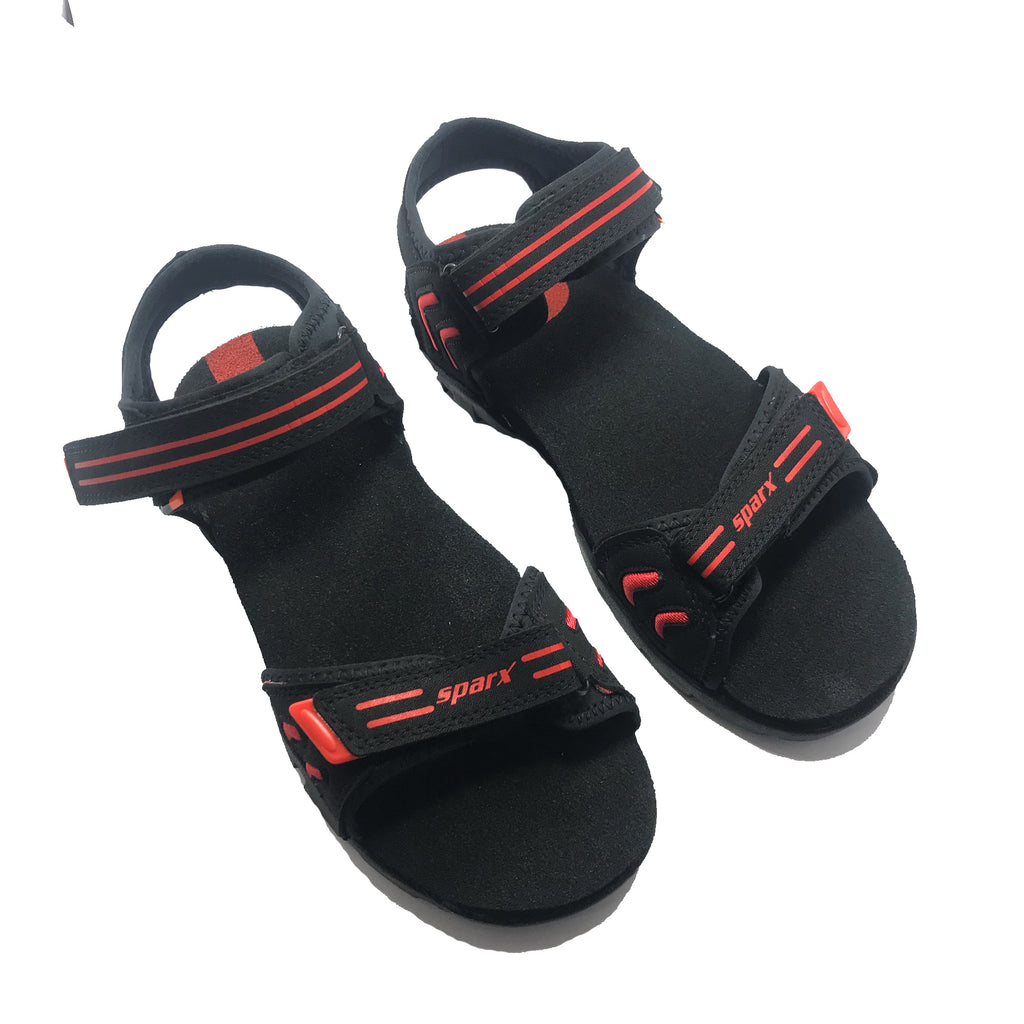 Sparx sandals 2024 red and black