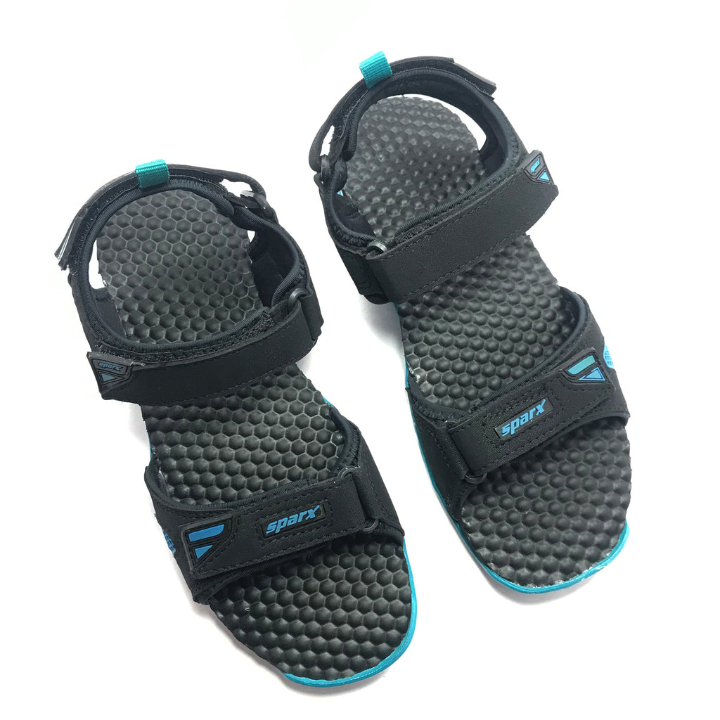 Sparx BLACK T BLUE Sandals SS497 Shopmanpasand